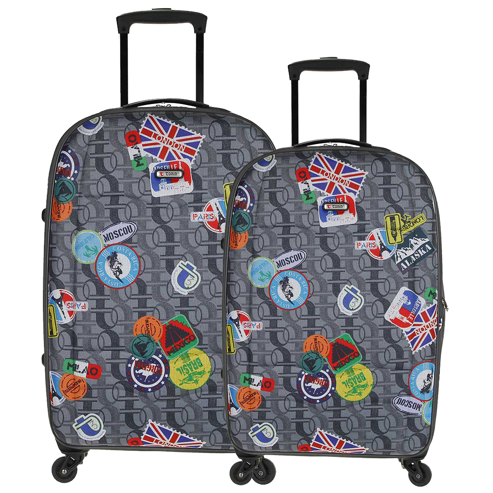 Conjunto malas em tecido Viaggio (P + M)