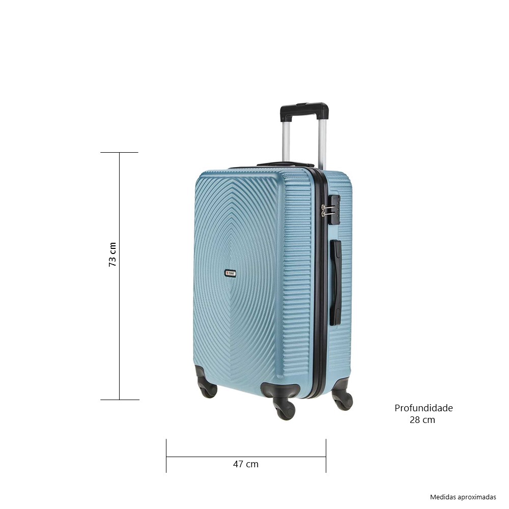 Mala grande rígida Orion - Tonin | Malas, Mochilas, Carteiras e