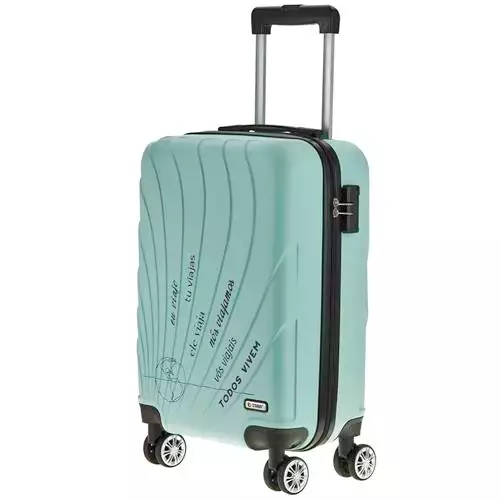 Mala de bordo rígida Safira Coleção Mundo