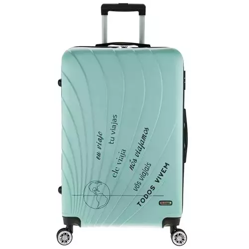 Mala grande rígida Safira Coleção Mundo