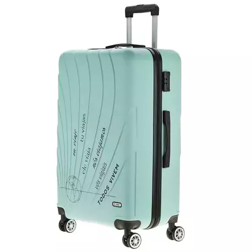 Mala grande rígida Safira Coleção Mundo