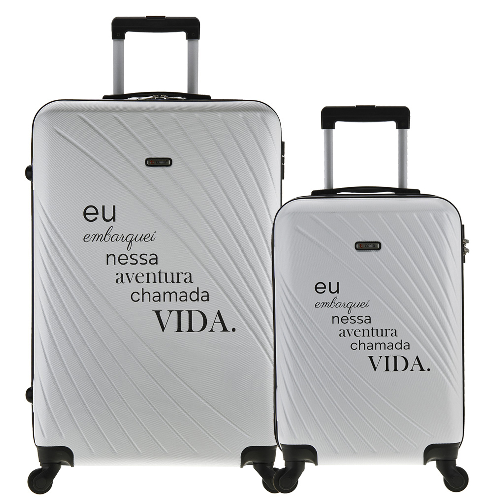 Conjunto Malas Rígidas Jazz Coleção Mundo (P + G)