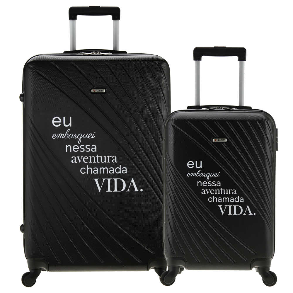 Conjunto Malas Rígidas Jazz Coleção Mundo (P + G)