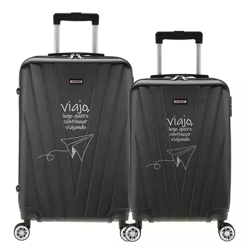 Conjunto Malas Rígidas Ágata Coleção Mundo (P + M)