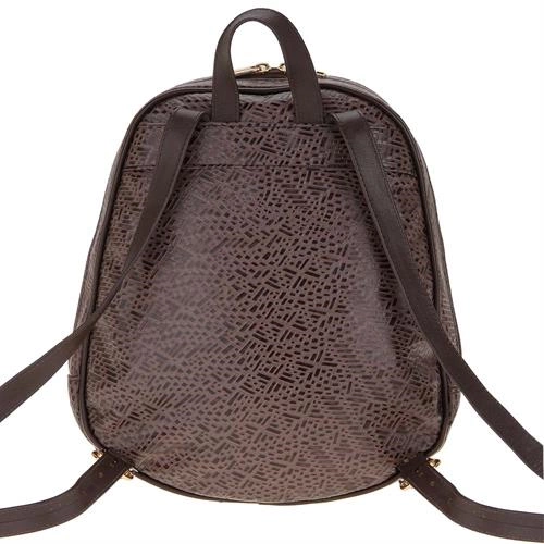 Bolsa Estilo Mochila em Couro Marrom